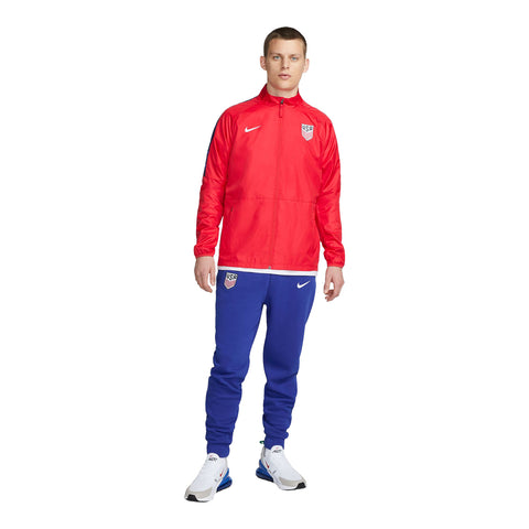 Men's Nike USMNT 2023 Splatter Swoosh Red Jacket - Model View