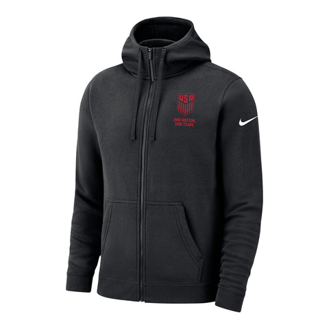 Men's Nike USMNT Full Zip Fleece Black Jacket - Official U.S. Soccer Store