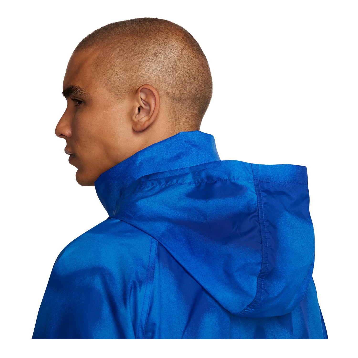 Men's Nike USA Anorak Royal Quarter Zip - Hood View