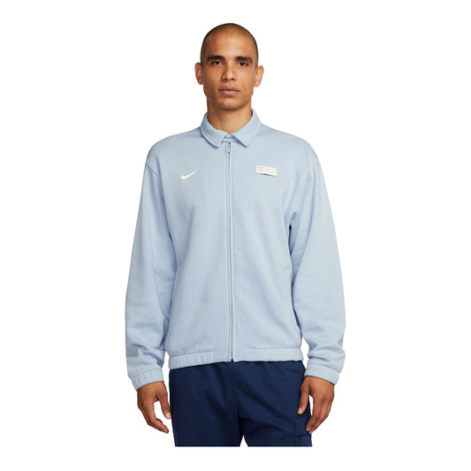 Men's Nike USA Club Fleece Harrington Blue Jacket - Front View