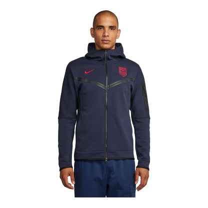 Men's Nike USA Tech Fleece Full-Zip Navy Jacket - Front View