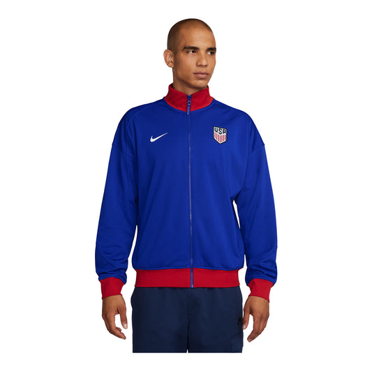 Men's Nike USA Academy Pro Anthem Royal Full-Zip Jacket - Front View