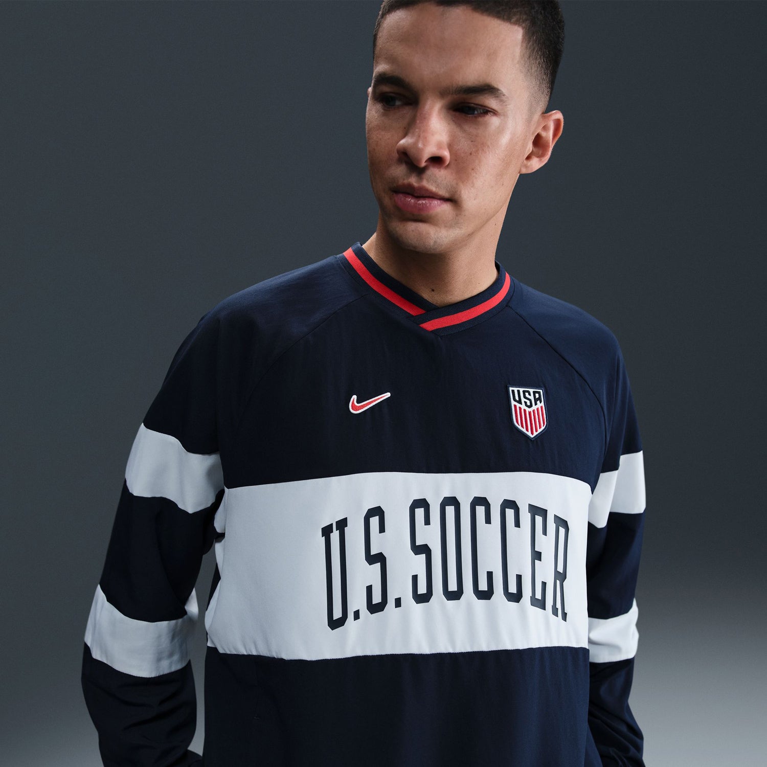Men's Nike USA Navy Shell Top