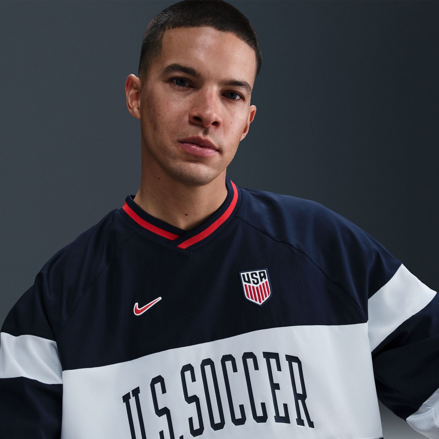 Men's Nike USA Navy Shell Top