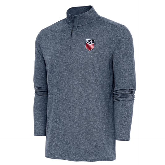 Men's Antigua USMNT Hunk Navy 1/4 Zip