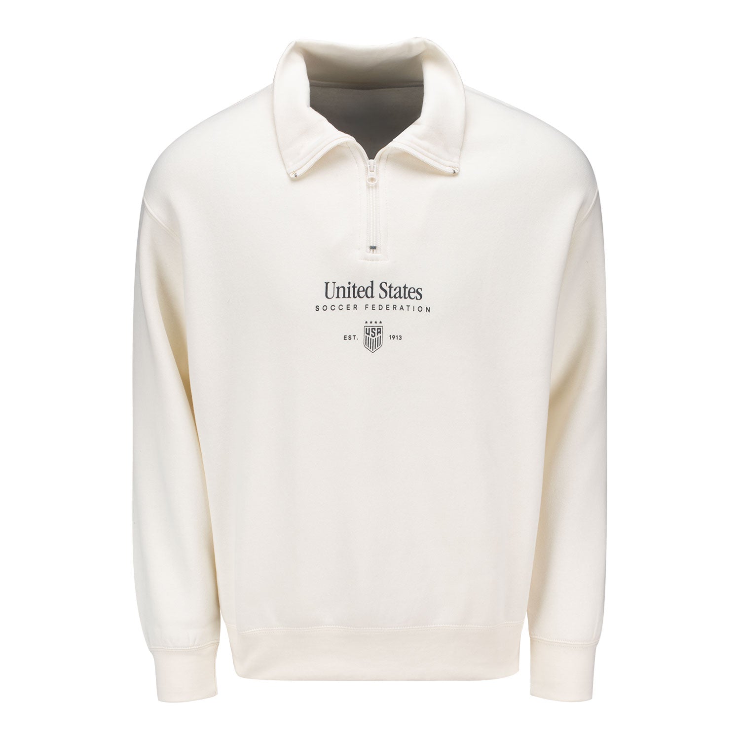 Unisex USWNT Off-White 1/2 Zip Sweatshirt