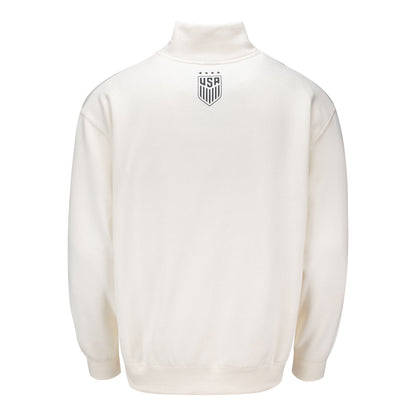 Unisex USWNT Off-White 1/2 Zip Sweatshirt