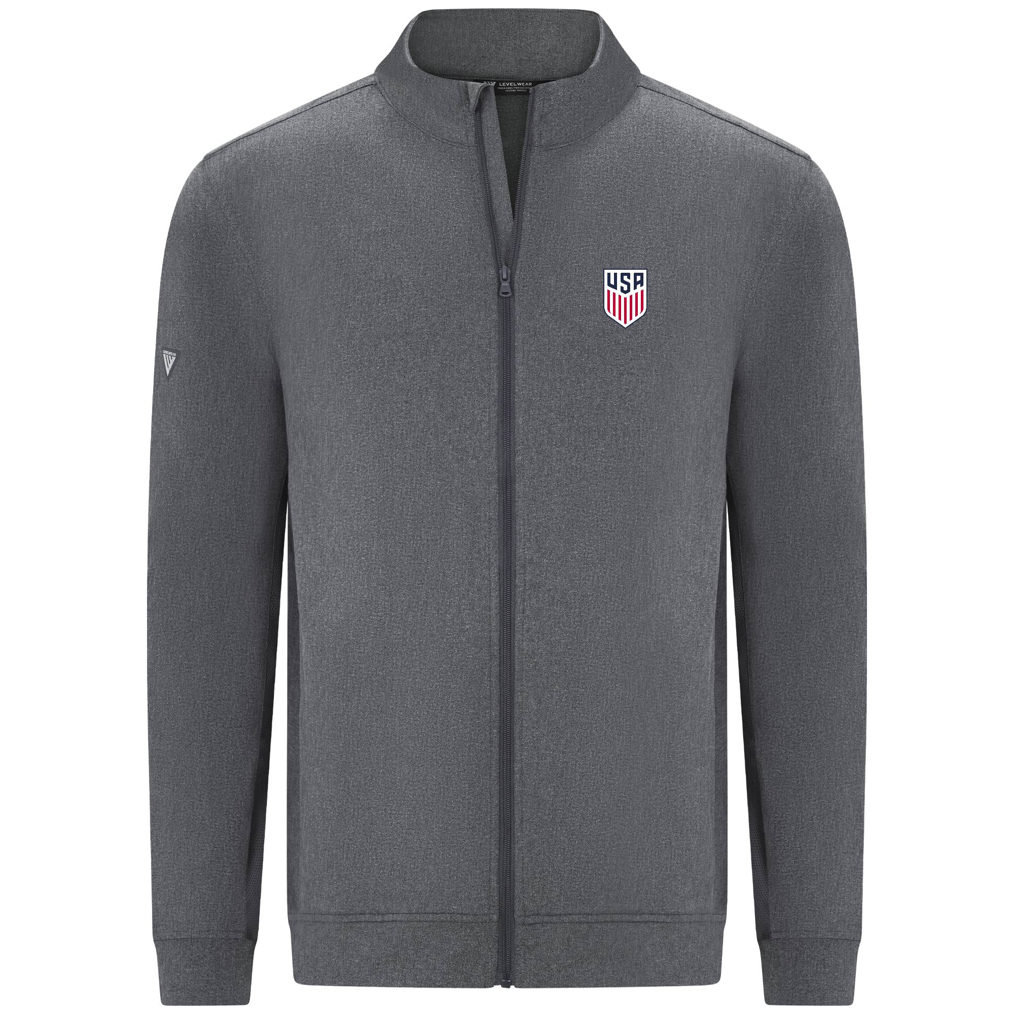 Unisex Levelwear USMNT Full-Zip Charcoal Jacket – U.S. Soccer Store®