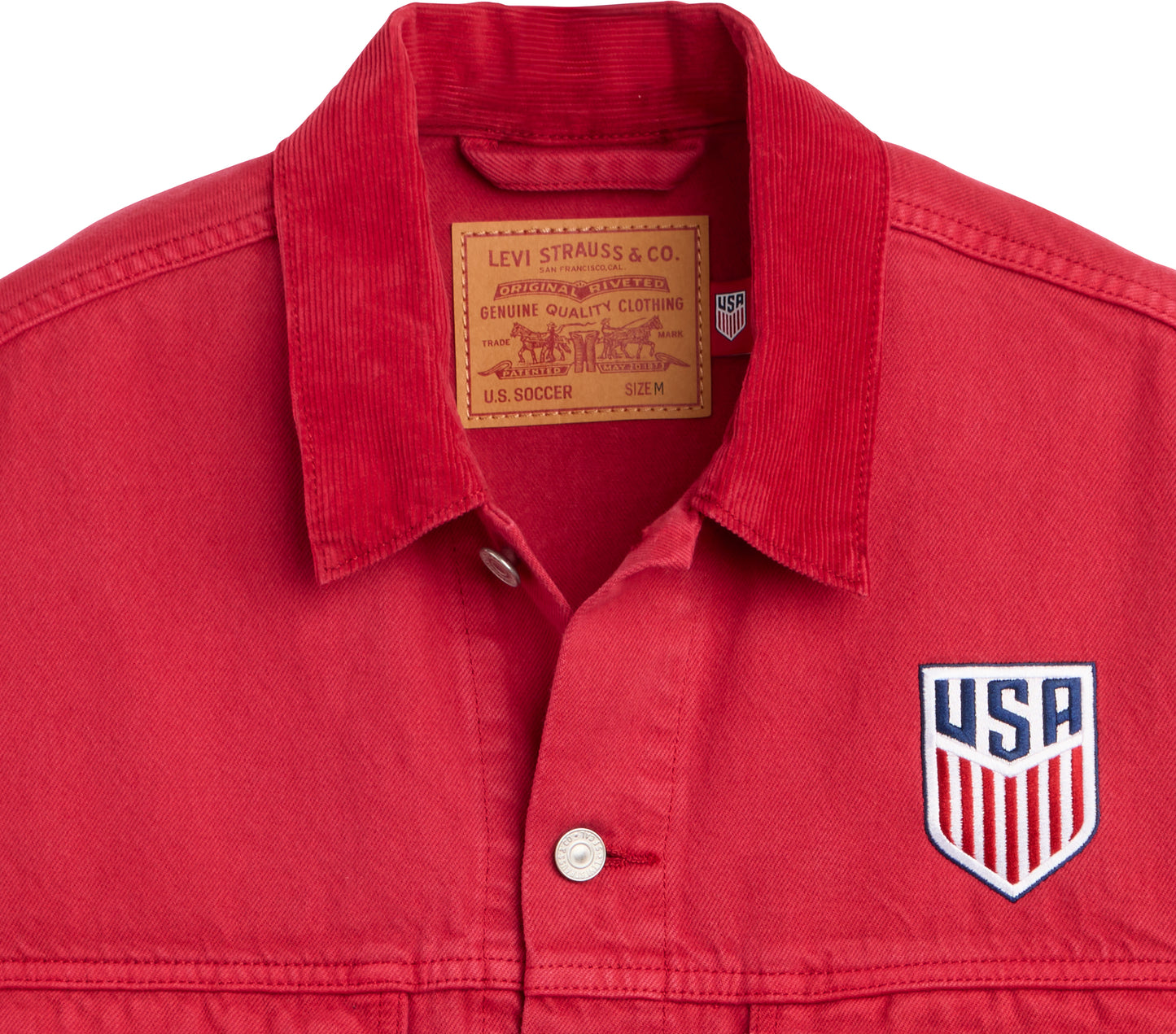 Unisex Levi's United States Red Denim Jacket