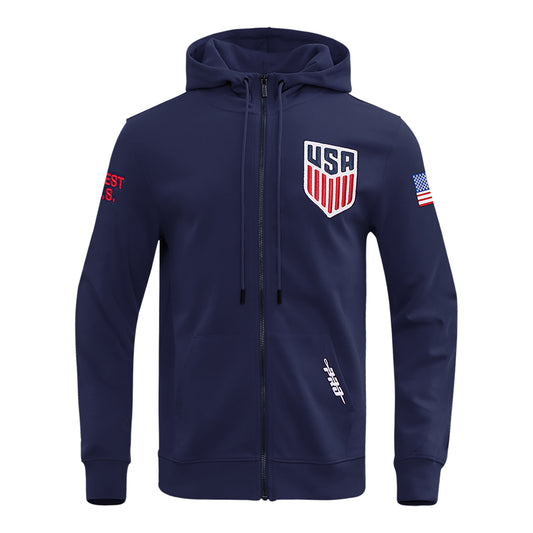 Unisex Pro Standard USMNT Classic Navy Full-Zip Hooded Jacket
