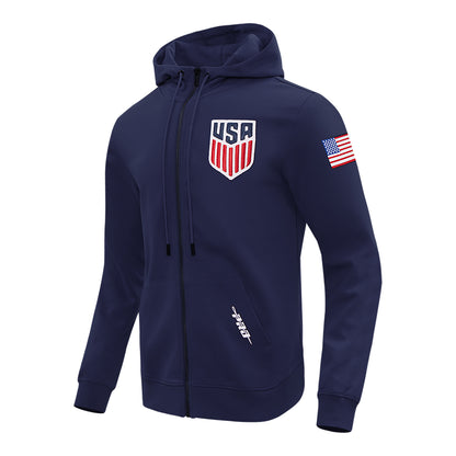 Unisex Pro Standard USMNT Classic Navy Full-Zip Hooded Jacket