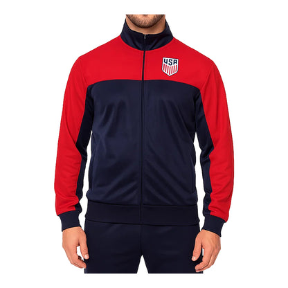 Unisex Icon Sports US Soccer Navy and Red Track Jacket