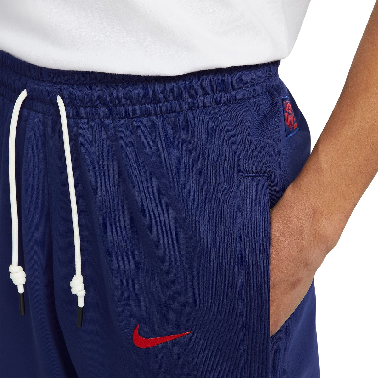 Men's Nike USMNT 2023 Standard Crest Blue Pants - Pocket View