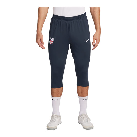 Men's Nike USA 3/4 Strike Navy Pants - Front View