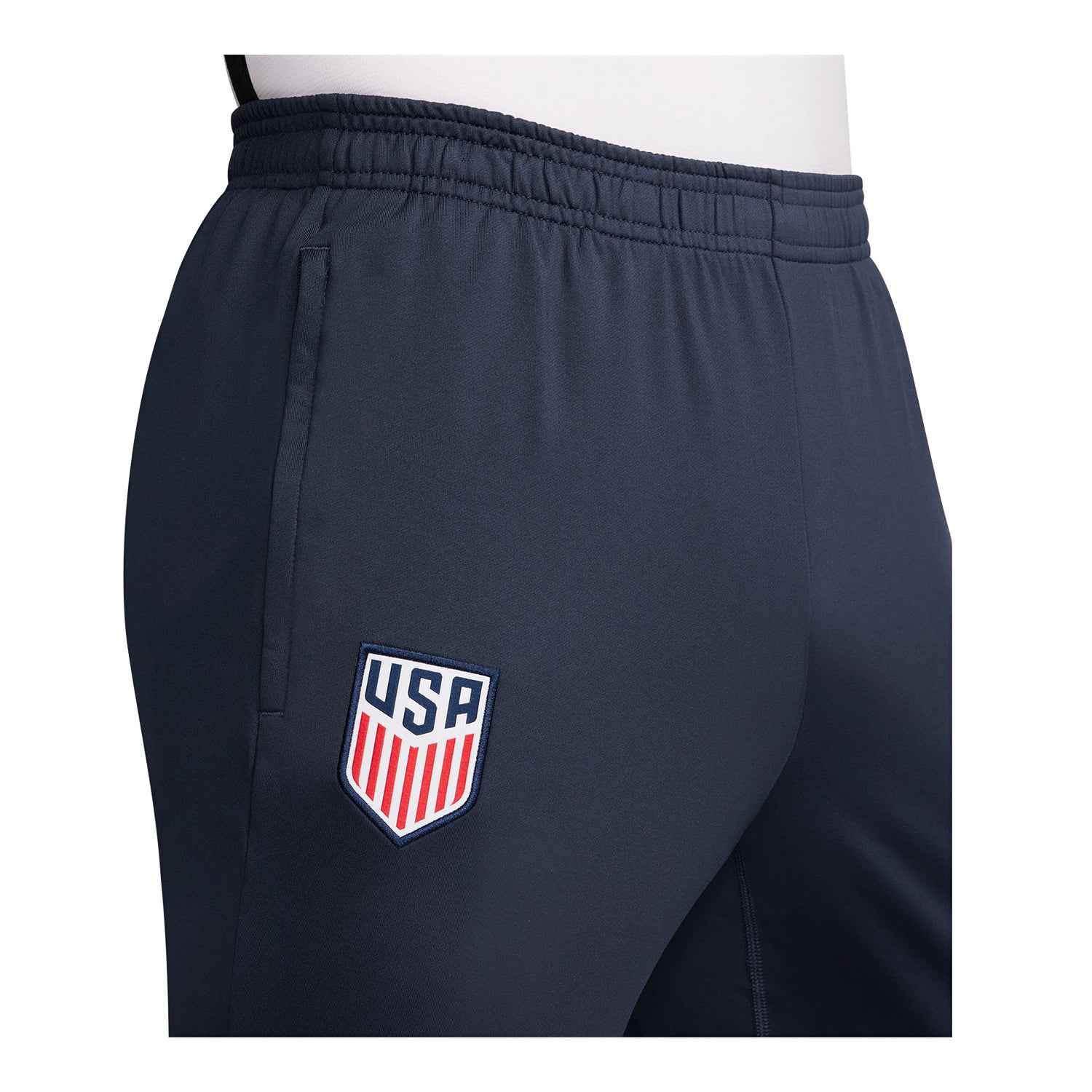 Men's Nike USA Full Strike Navy Pants - Logo View