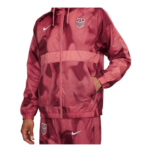 Men's Nike USA HD Woven Red Track Suit - Front View