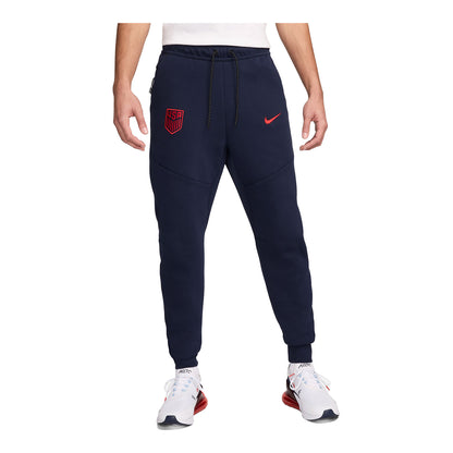 Men's Nike USA Tech Fleece Navy Joggers - Front View