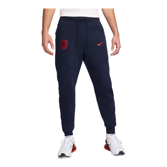 Men's Nike USA Tech Fleece Navy Joggers - Front View