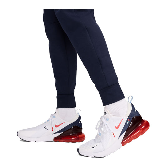 Men's Nike USA Tech Fleece Navy Joggers - Ankle View