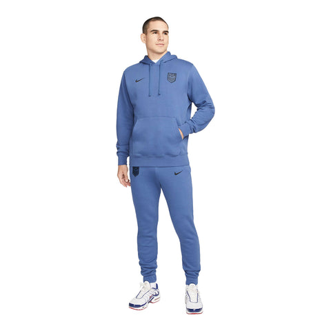 Men's Nike USMNT 2023 Travel Tonal Blue Hoodie - Model View