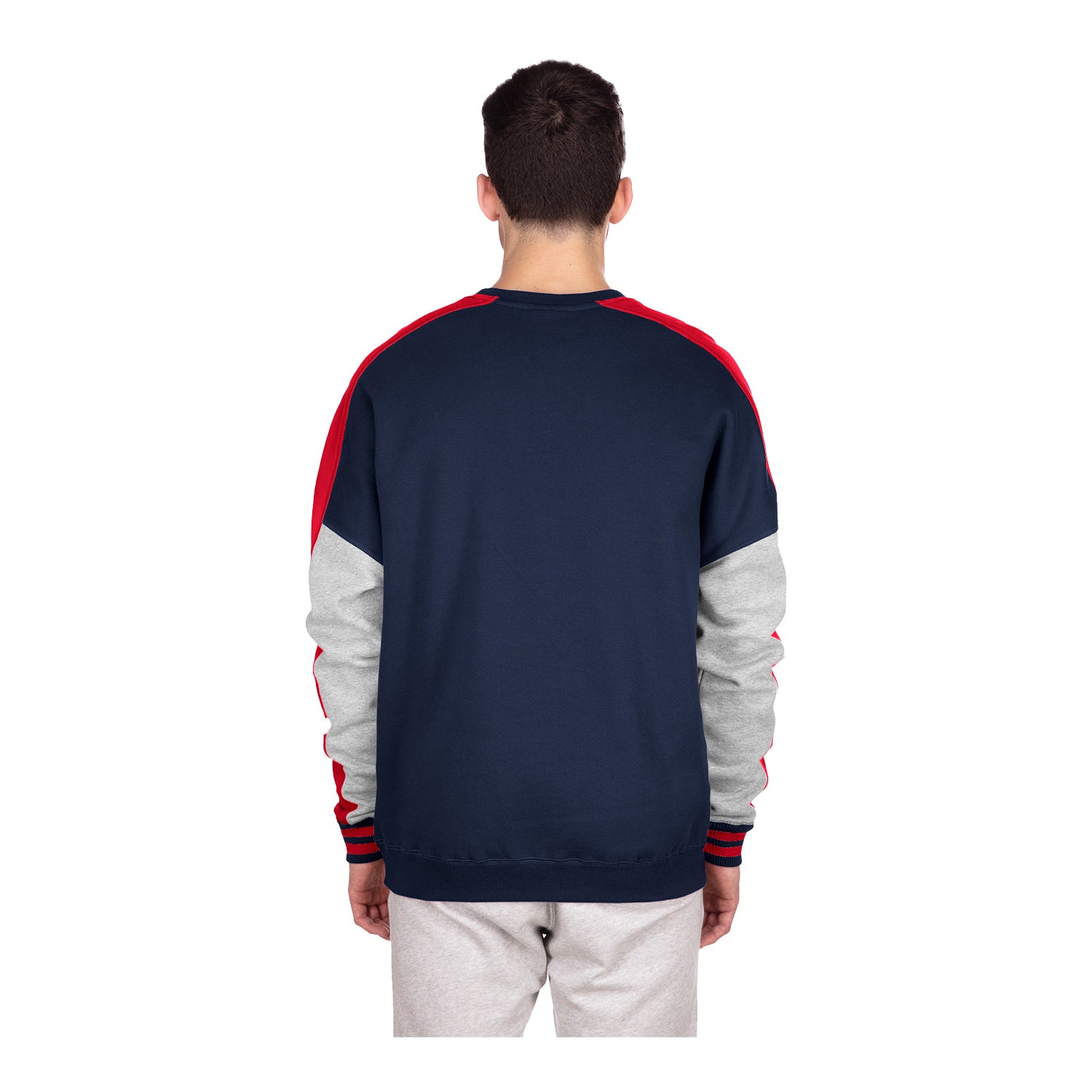 Men's New Era USMNT Navy Split Crewneck - Back View