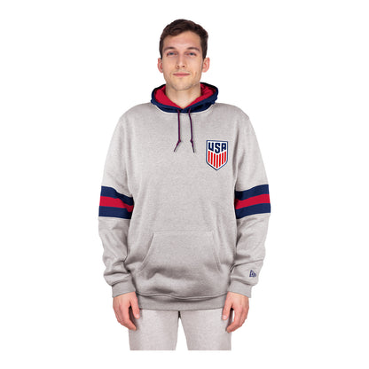 Men's New Era USMNT Navy Split Crewneck - Front View