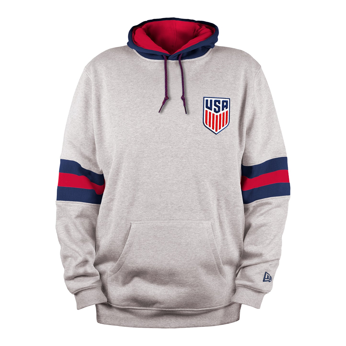 Men's New Era USMNT Grey Hoodie - Front View
