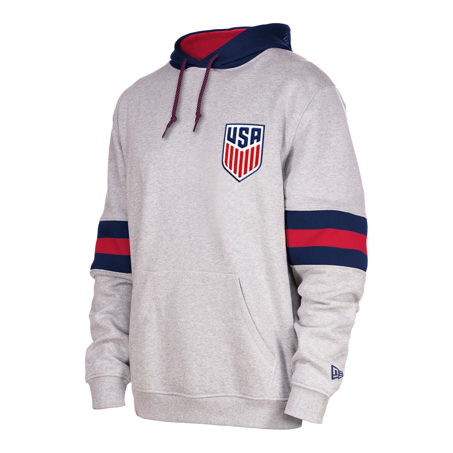 Men's New Era USMNT Grey Hoodie - Front Side View