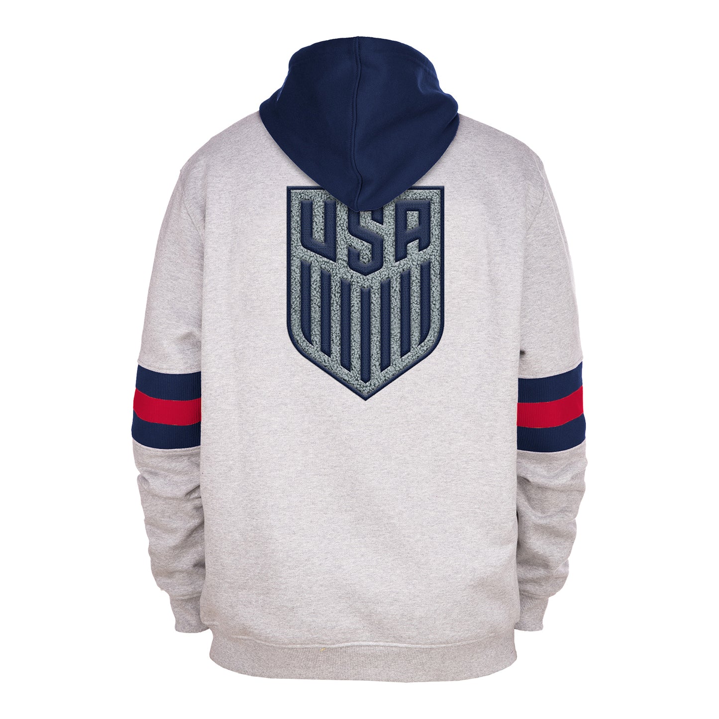 Men's New Era USMNT Grey Hoodie - Back View