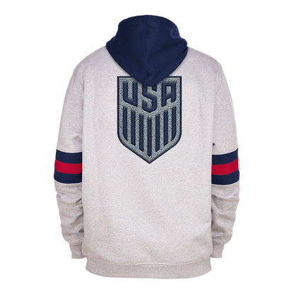 Men's New Era USMNT Grey Hoodie - Back View