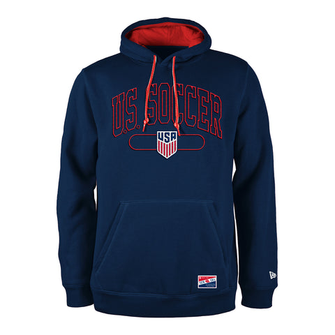 Men's New Era USMNT Navy Heathered Hoodie Official Soccer Store