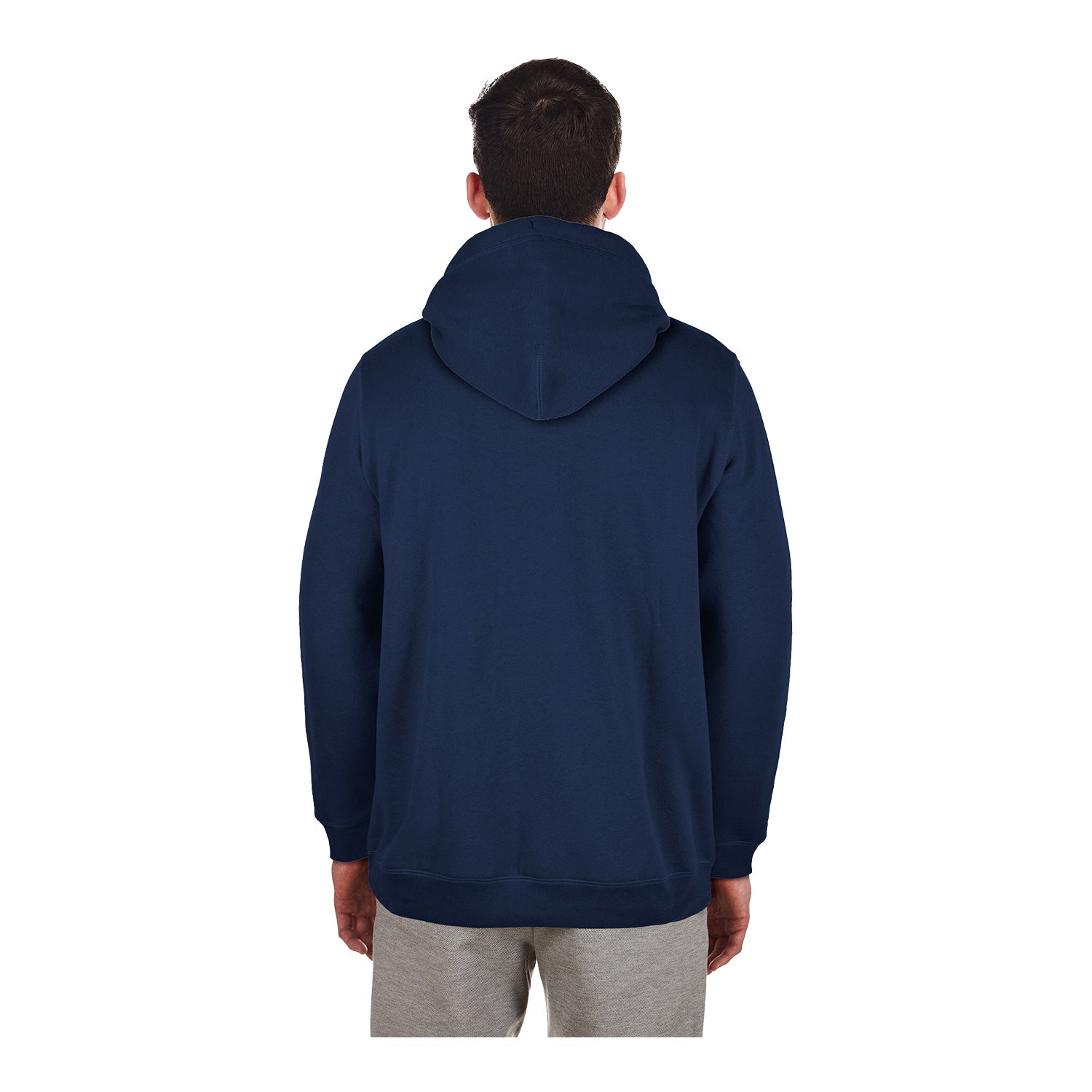 Men's New Era USMNT Navy Heathered Hoodie - Back View