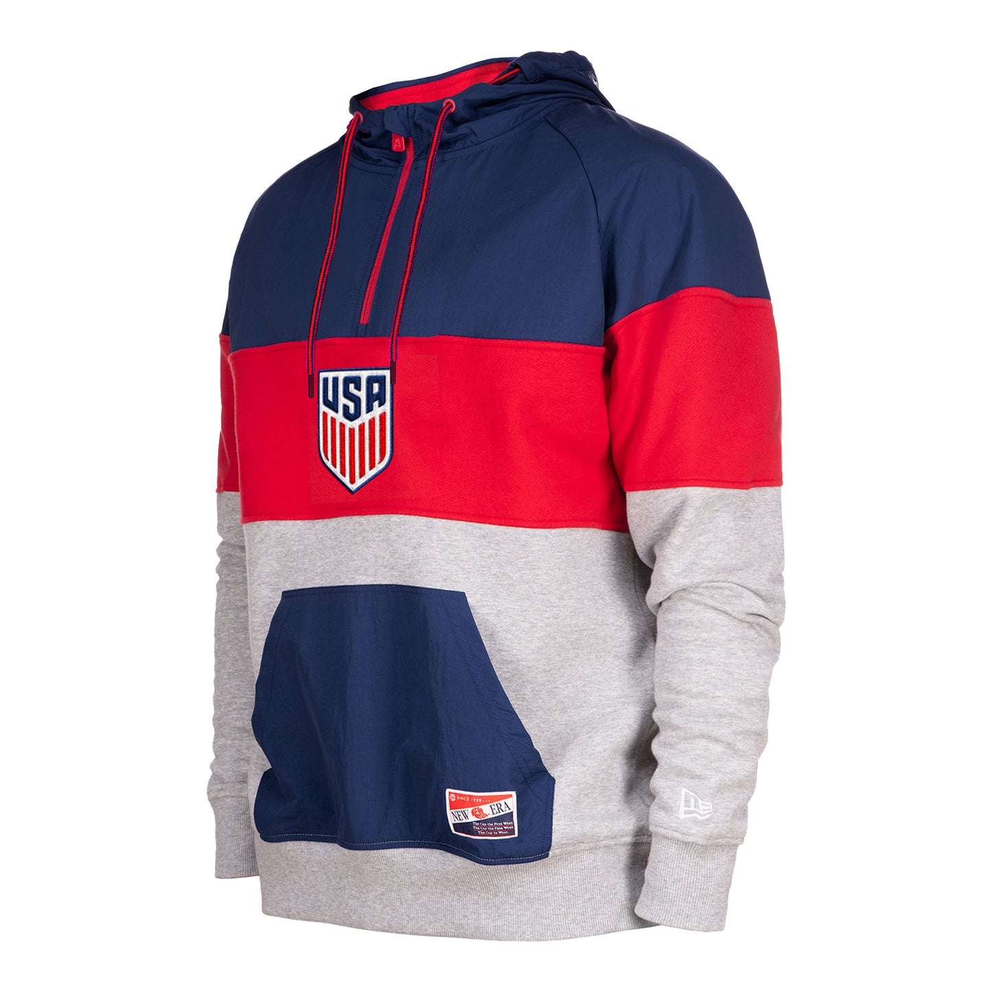 Men's New Era USMNT Tri-Color Hoodie - Front Side View
