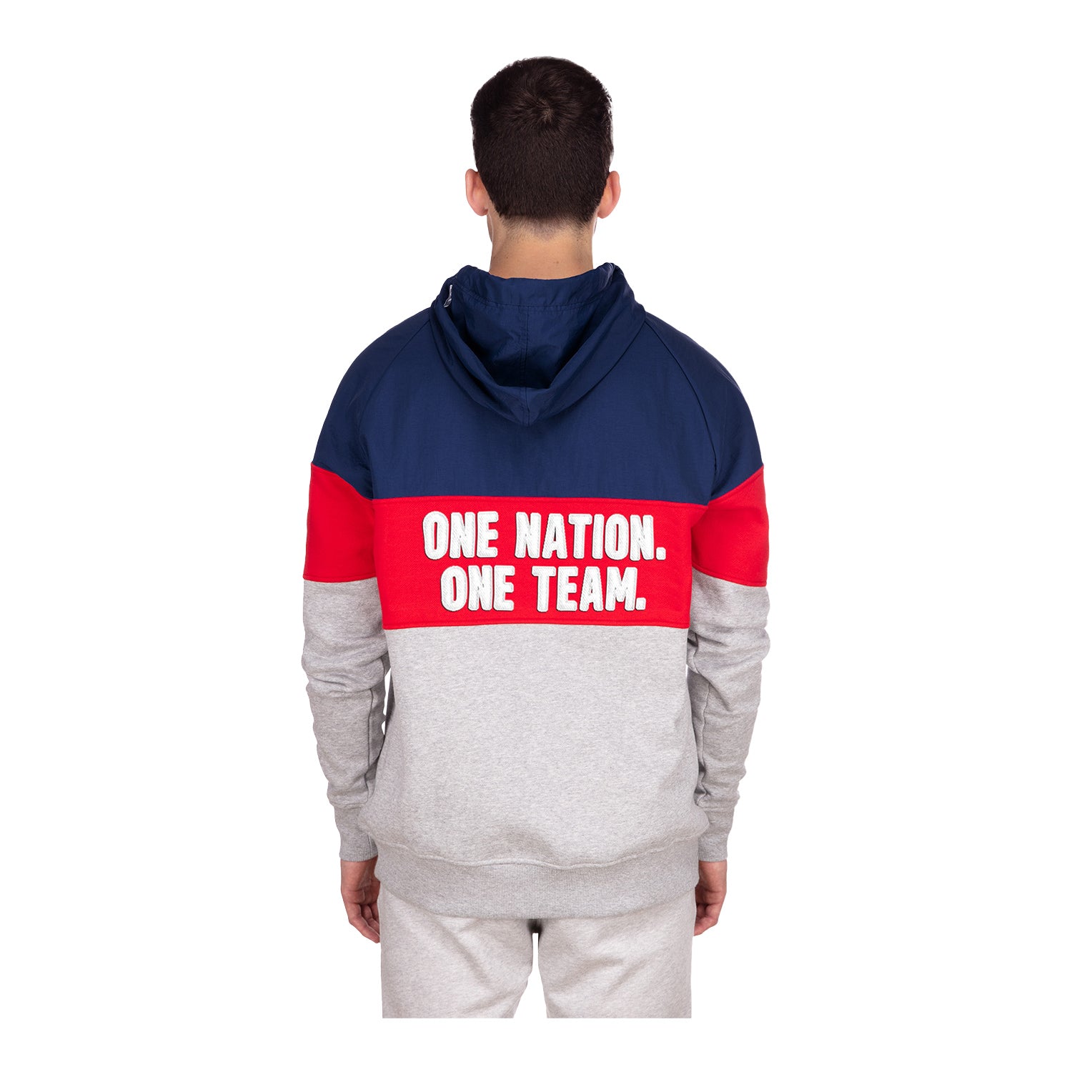 Men's New Era USMNT Tri-Color Hoodie - Back View