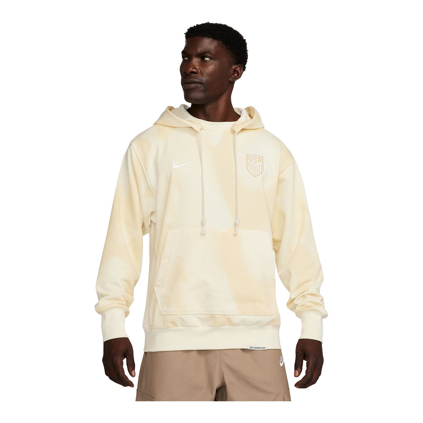 Men's Nike USA Dri-FIT Standard Issue Yellow Hoodie - Front View
