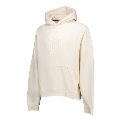 Unisex USA Statement Cream Tonal Hoodie - Front View