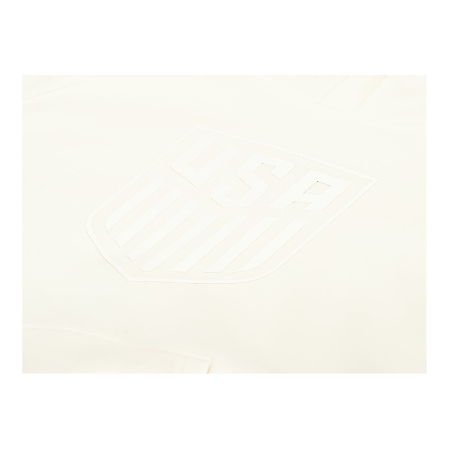 Unisex USA Statement Cream Tonal Hoodie - Logo View