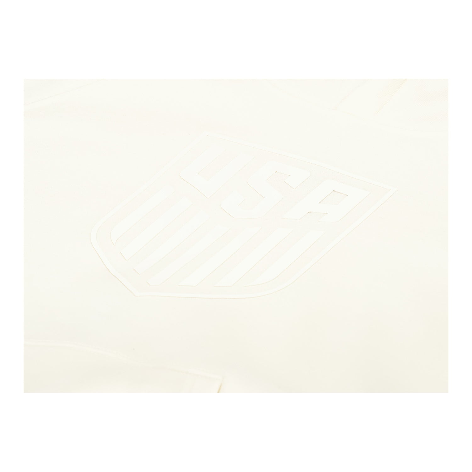 Unisex USA Statement Cream Tonal Hoodie - Logo View