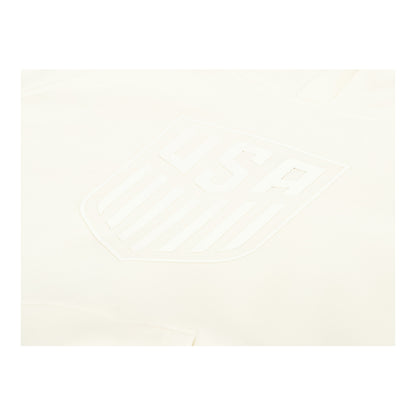Unisex USA Statement Cream Tonal Hoodie - Logo View