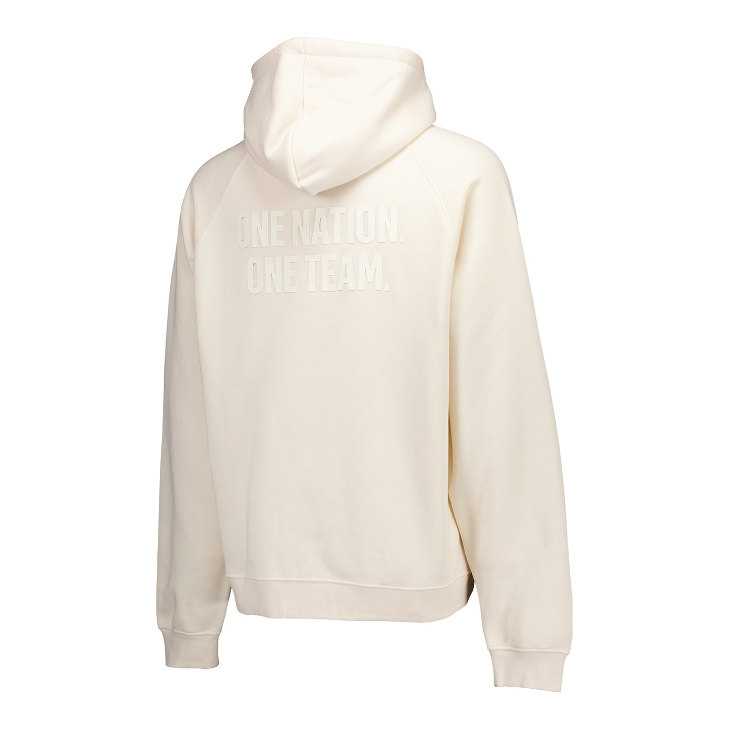 Unisex USA Statement Cream Tonal Hoodie - Back View