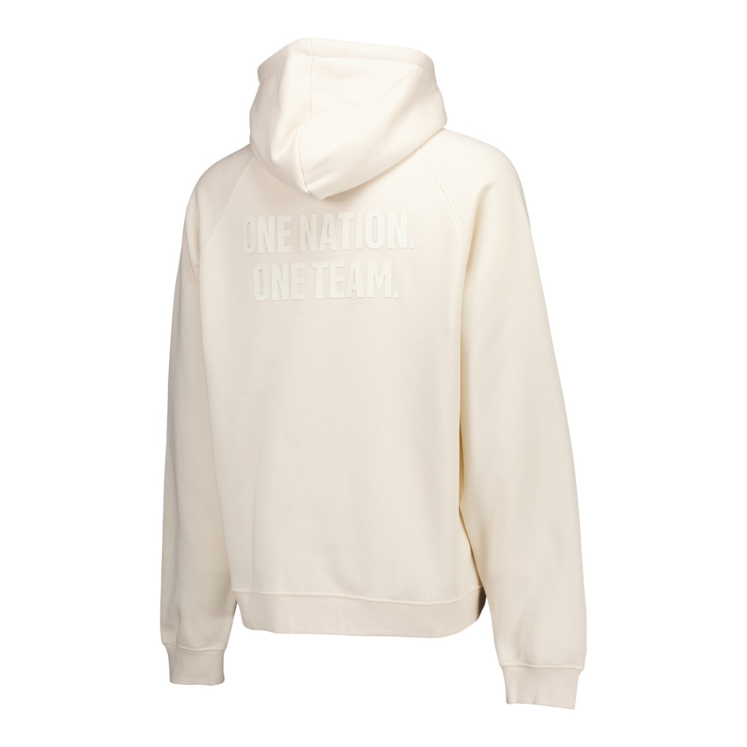 Unisex USA Statement Cream Tonal Hoodie - Back View