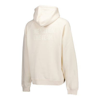 Unisex USA Statement Cream Tonal Hoodie - Back View