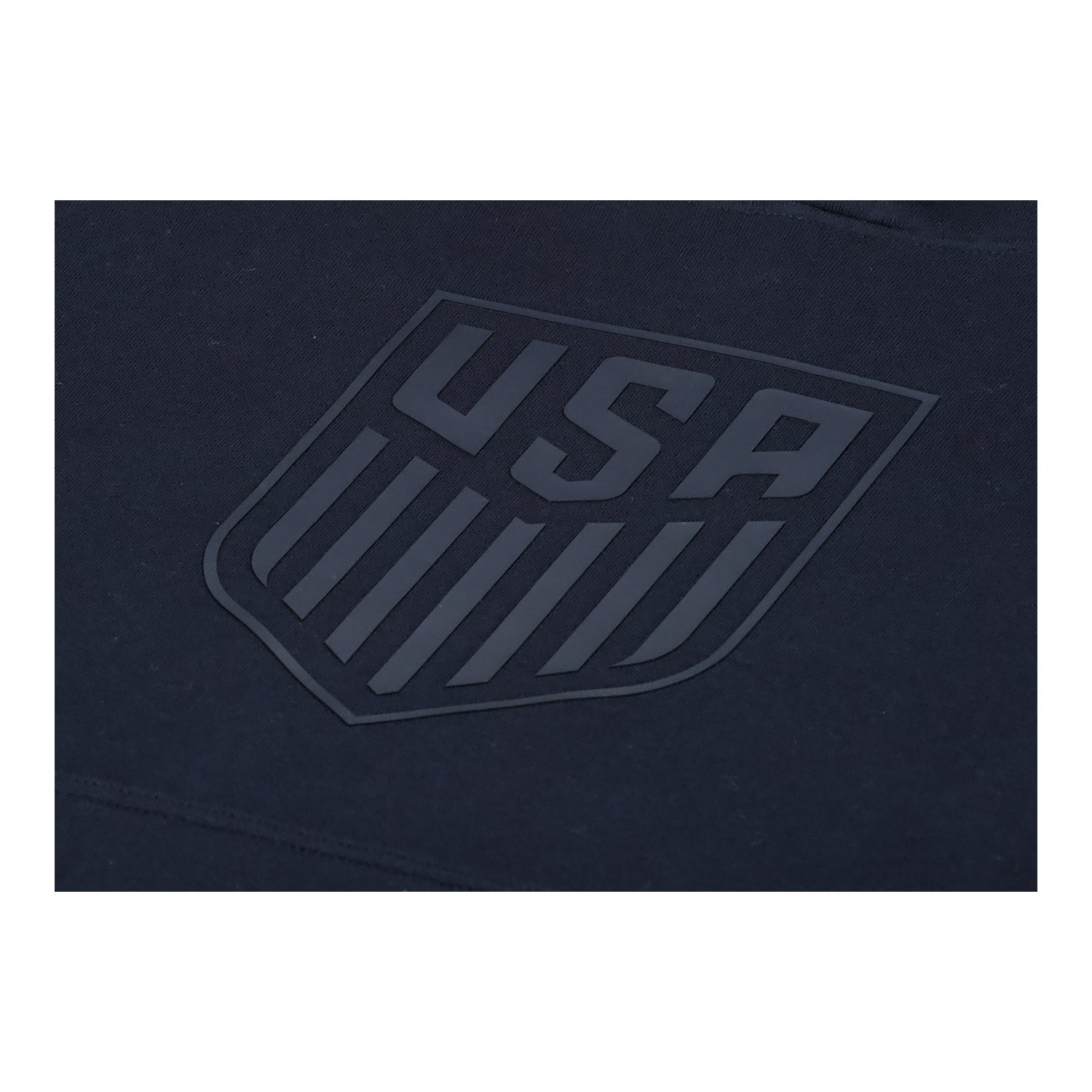 Unisex USA Statement Navy Tonal Hoodie - Logo View
