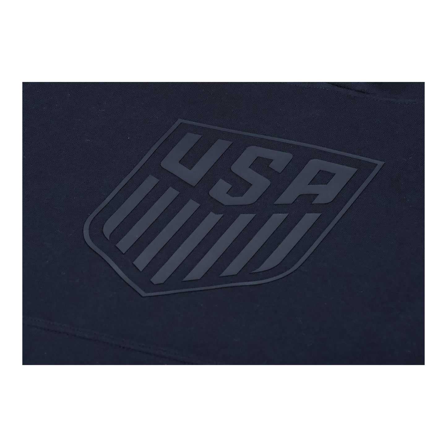 Unisex USA Statement Navy Tonal Hoodie - Logo View