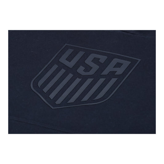Unisex USA Statement Navy Tonal Hoodie - Logo View