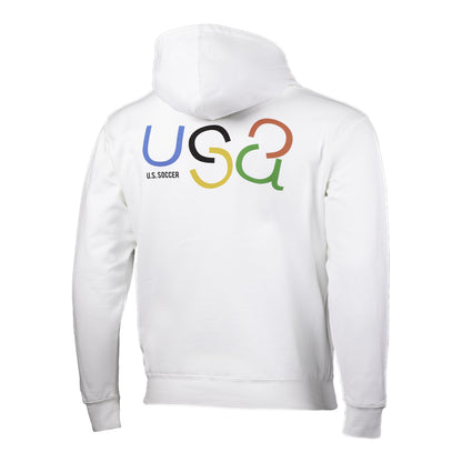 Unisex USA Ace White Hoodie - Back View