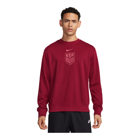 Men's Nike USA Club Red Crewneck - Front View