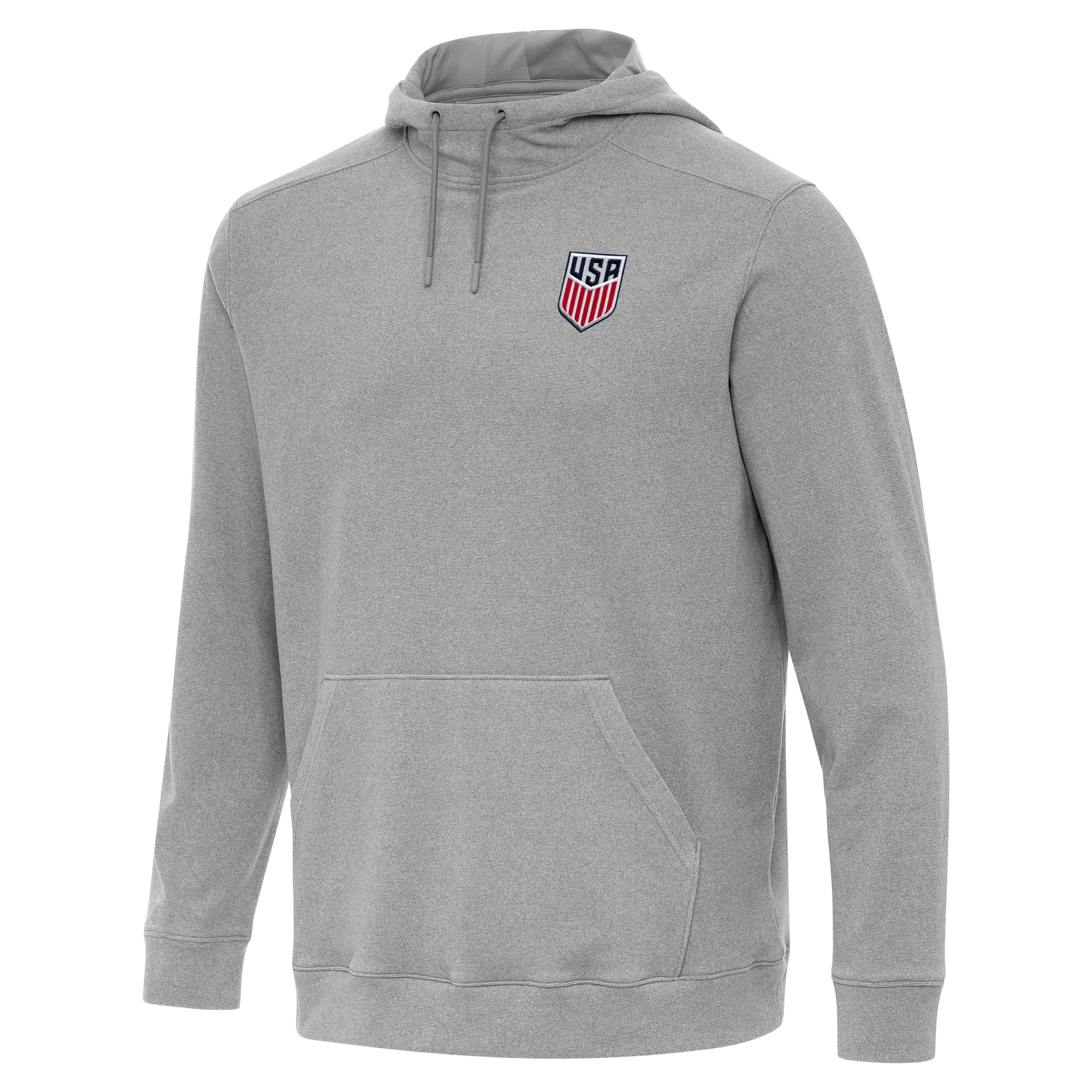 Unisex Antigua USMNT Cloud Gray Pullover
