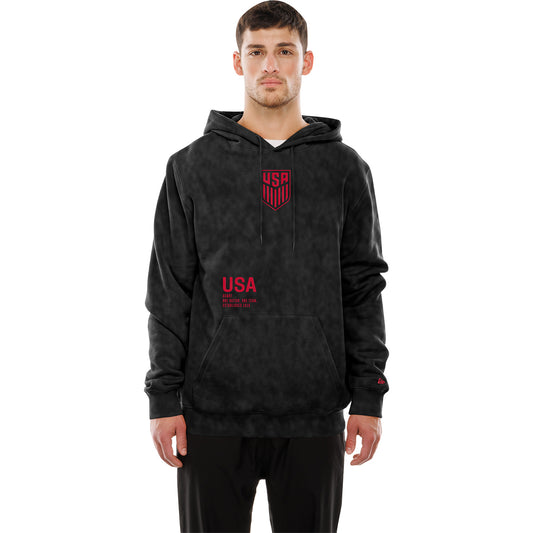 Unisex USMNT New Era Mineral Wash Black Hoodie