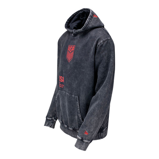 Unisex USMNT New Era Mineral Wash Black Hoodie